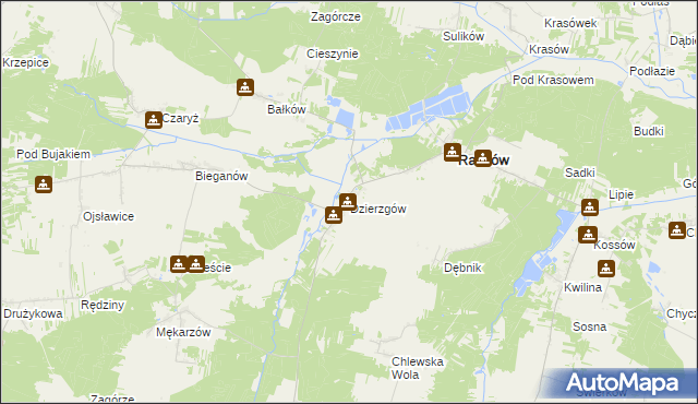 mapa Dzierzgów gmina Radków, Dzierzgów gmina Radków na mapie Targeo