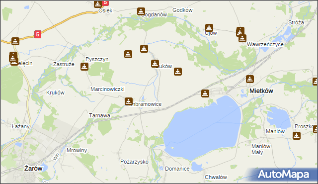 mapa Dzikowa, Dzikowa na mapie Targeo