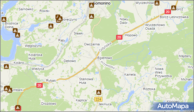 mapa Egiertowo, Egiertowo na mapie Targeo