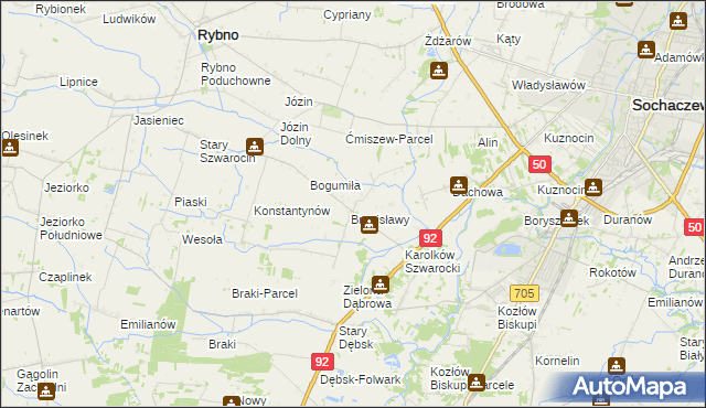 mapa Erminów, Erminów na mapie Targeo