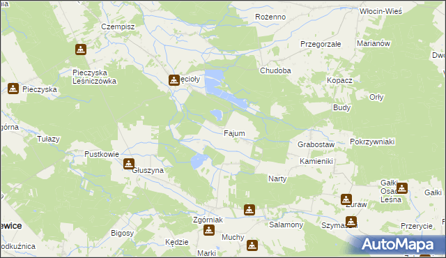 mapa Fajum, Fajum na mapie Targeo