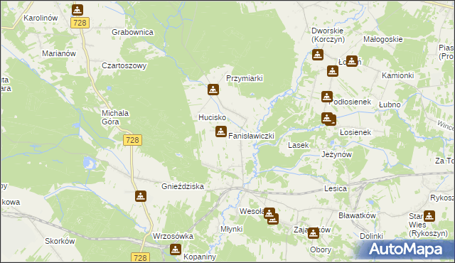 mapa Fanisławiczki, Fanisławiczki na mapie Targeo
