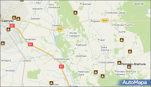 mapa Fijałkowo, Fijałkowo na mapie Targeo