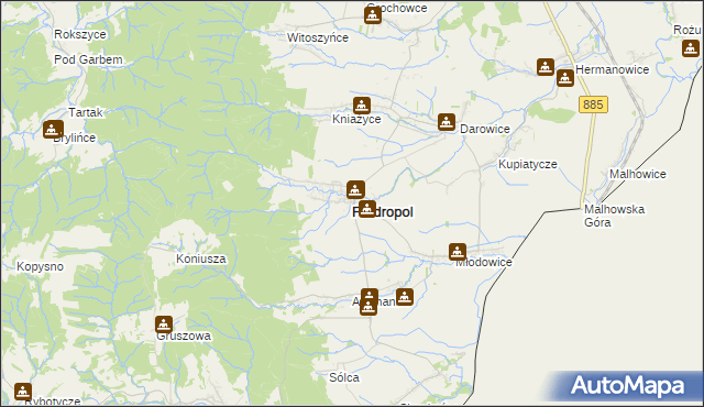 mapa Fredropol, Fredropol na mapie Targeo