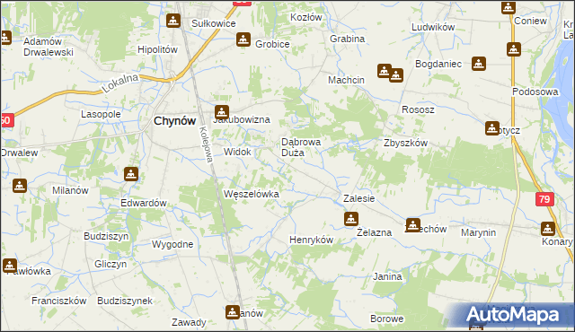 mapa Gaj Żelechowski, Gaj Żelechowski na mapie Targeo