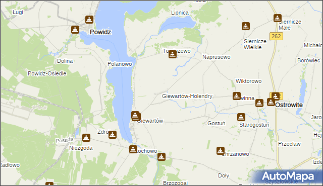 mapa Giewartów-Holendry, Giewartów-Holendry na mapie Targeo