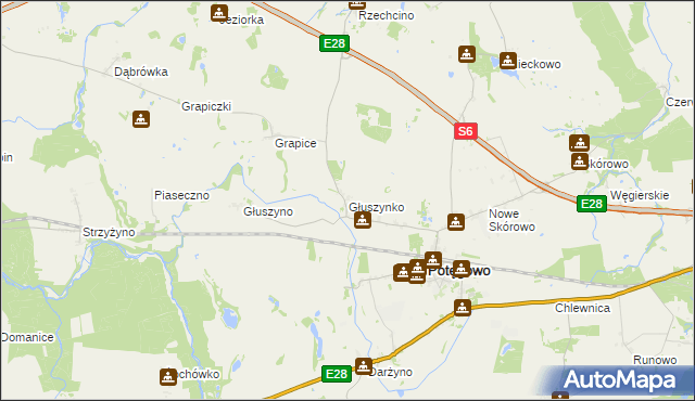 mapa Głuszynko, Głuszynko na mapie Targeo