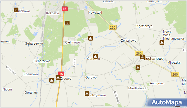 mapa Goczałkowo, Goczałkowo na mapie Targeo