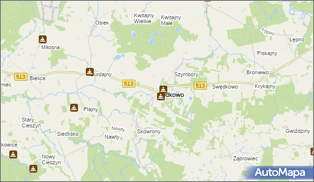 mapa Godkowo, Godkowo na mapie Targeo