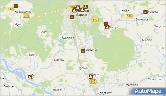 mapa Golędzinów, Golędzinów na mapie Targeo