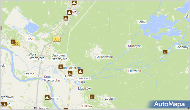mapa Goliszowiec, Goliszowiec na mapie Targeo