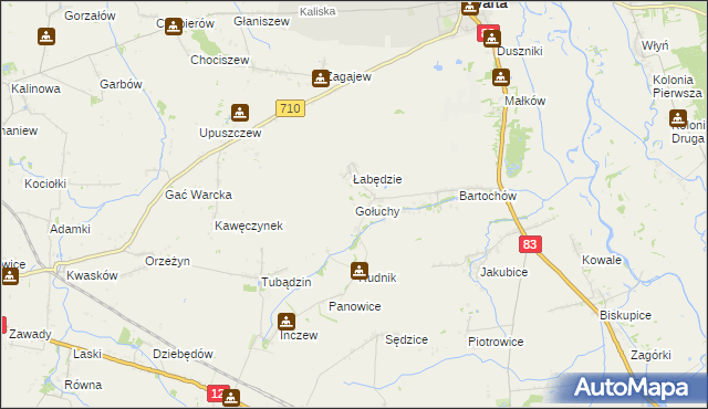 mapa Gołuchy, Gołuchy na mapie Targeo