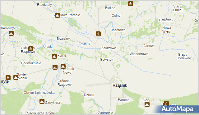 mapa Gołystok, Gołystok na mapie Targeo