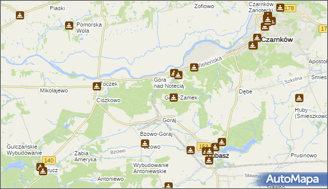 mapa Goraj-Zamek, Goraj-Zamek na mapie Targeo