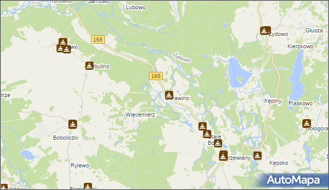 mapa Górawino, Górawino na mapie Targeo