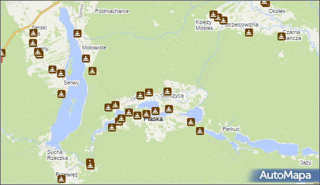 mapa Gorczyca, Gorczyca na mapie Targeo