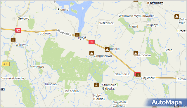 mapa Gorgoszewo, Gorgoszewo na mapie Targeo