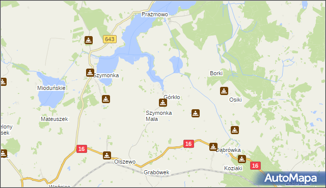mapa Górkło, Górkło na mapie Targeo