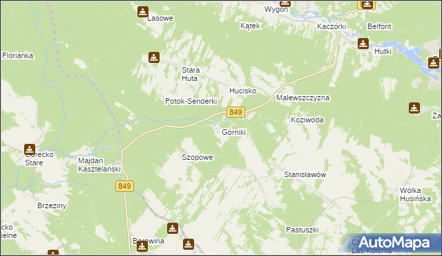 mapa Górniki gmina Józefów, Górniki gmina Józefów na mapie Targeo