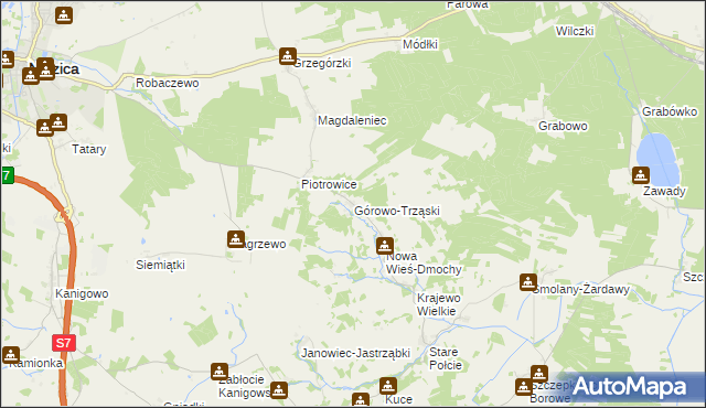 mapa Górowo-Trząski, Górowo-Trząski na mapie Targeo
