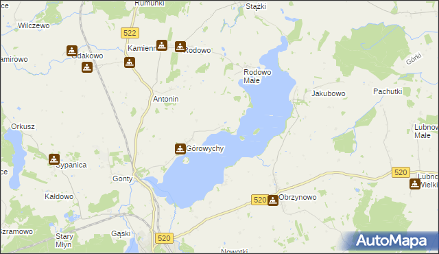 mapa Górowychy Małe, Górowychy Małe na mapie Targeo