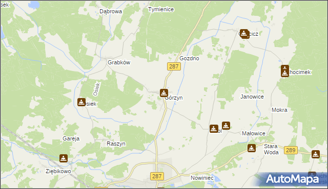 mapa Górzyn gmina Lubsko, Górzyn gmina Lubsko na mapie Targeo