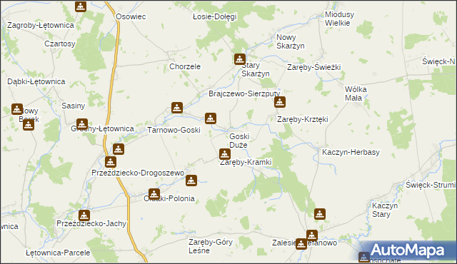 mapa Goski Duże, Goski Duże na mapie Targeo