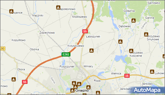 mapa Goślinowo, Goślinowo na mapie Targeo