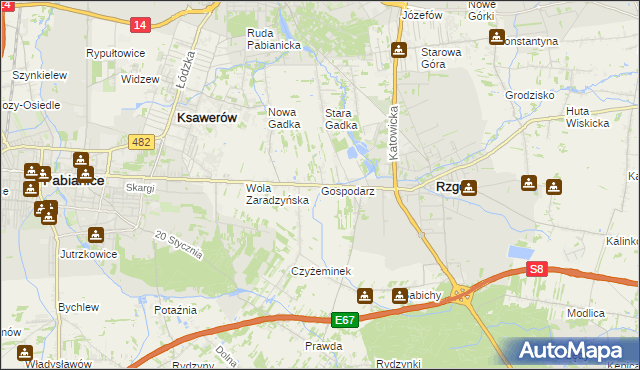 mapa Gospodarz, Gospodarz na mapie Targeo