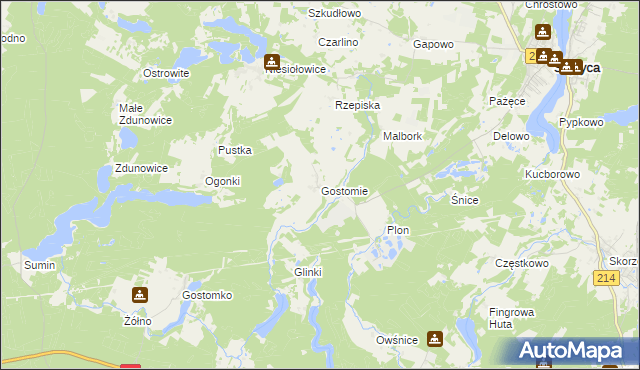 mapa Gostomie, Gostomie na mapie Targeo