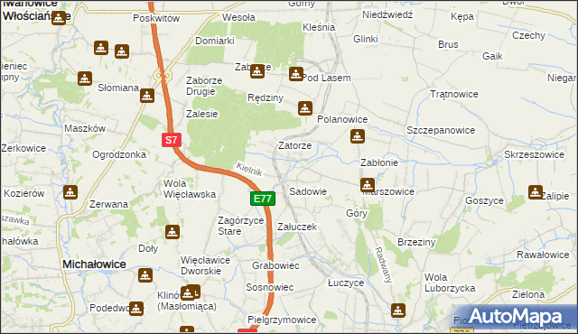 mapa Goszcza, Goszcza na mapie Targeo
