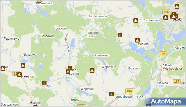 mapa Gozdowiec, Gozdowiec na mapie Targeo