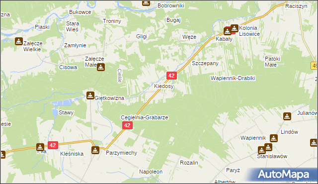mapa Grabarze, Grabarze na mapie Targeo