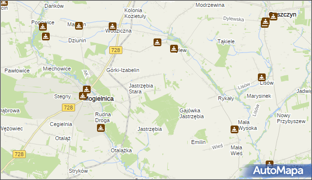 mapa Gracjanów, Gracjanów na mapie Targeo