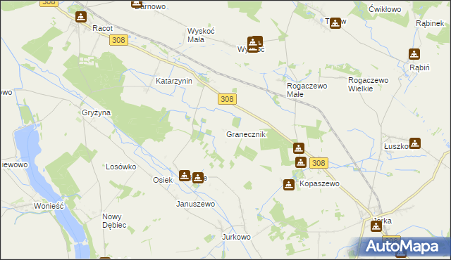 mapa Granecznik, Granecznik na mapie Targeo
