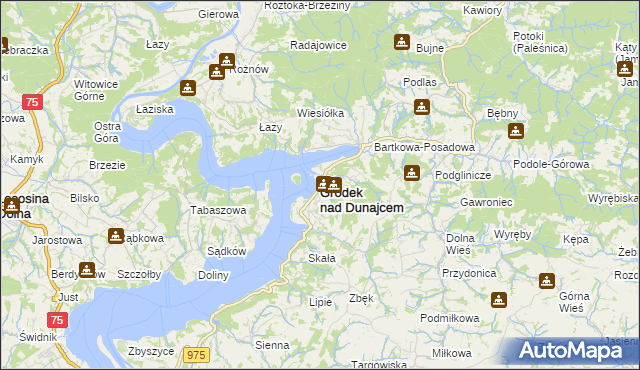 mapa Gródek nad Dunajcem, Gródek nad Dunajcem na mapie Targeo