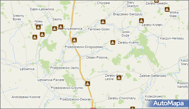 mapa Grodzick-Ołdaki, Grodzick-Ołdaki na mapie Targeo