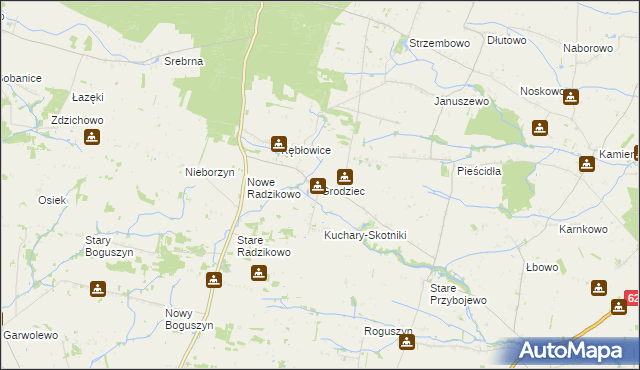 mapa Grodziec gmina Czerwińsk nad Wisłą, Grodziec gmina Czerwińsk nad Wisłą na mapie Targeo