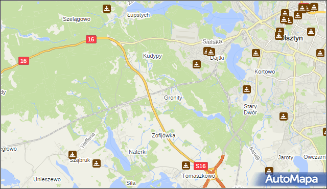 mapa Gronity, Gronity na mapie Targeo