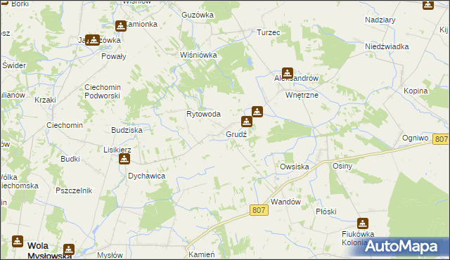 mapa Grudź, Grudź na mapie Targeo