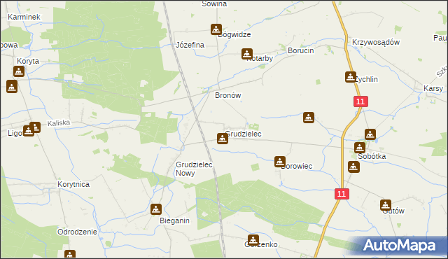 mapa Grudzielec, Grudzielec na mapie Targeo