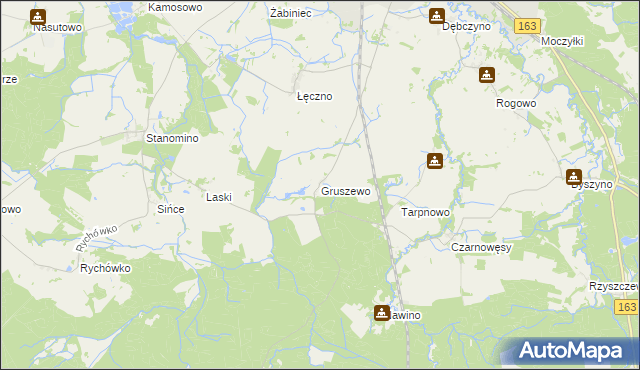 mapa Gruszewo, Gruszewo na mapie Targeo