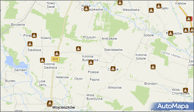 mapa Hermanów gmina Wojcieszków, Hermanów gmina Wojcieszków na mapie Targeo