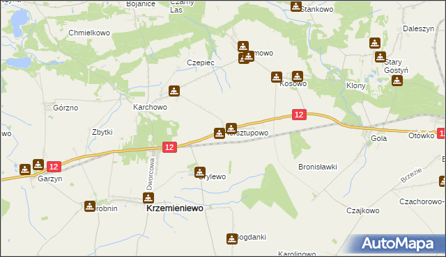 mapa Hersztupowo, Hersztupowo na mapie Targeo