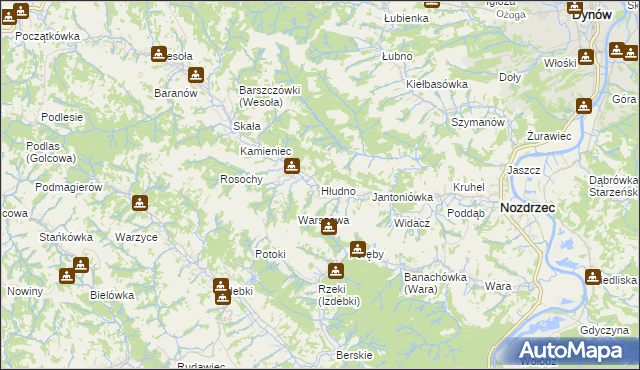 mapa Hłudno, Hłudno na mapie Targeo