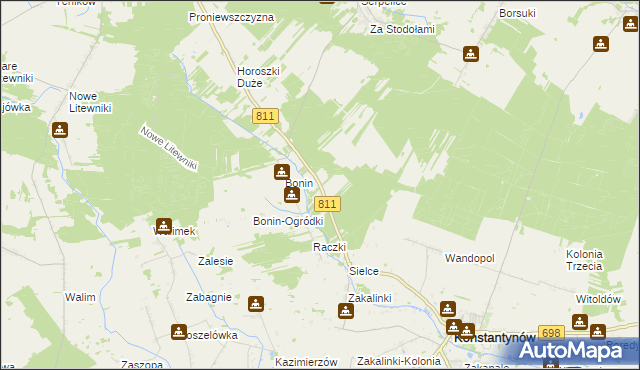 mapa Horoszki Małe, Horoszki Małe na mapie Targeo