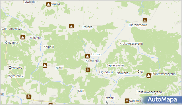 mapa Hoźna, Hoźna na mapie Targeo