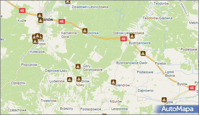 mapa Hucisko gmina Janów, Hucisko gmina Janów na mapie Targeo