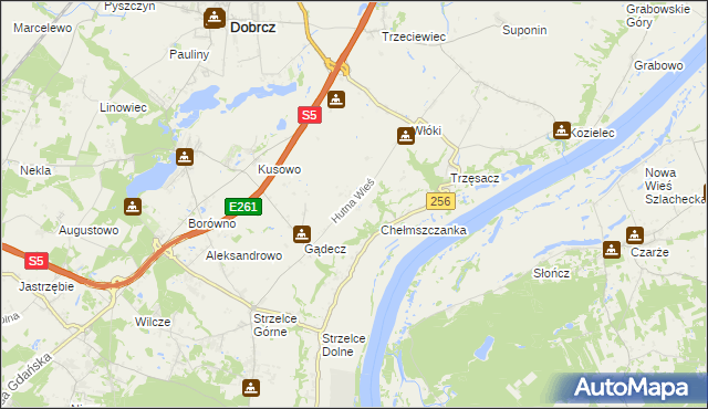 mapa Hutna Wieś, Hutna Wieś na mapie Targeo