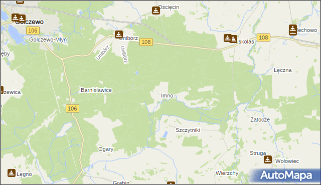 mapa Imno gmina Golczewo, Imno gmina Golczewo na mapie Targeo